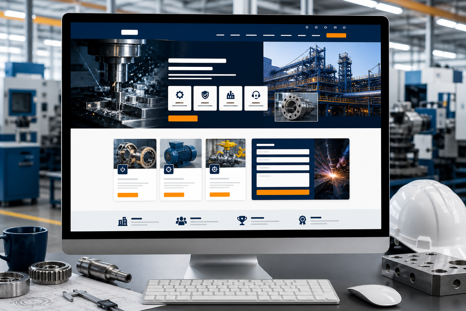 Manufacturing website demo preview